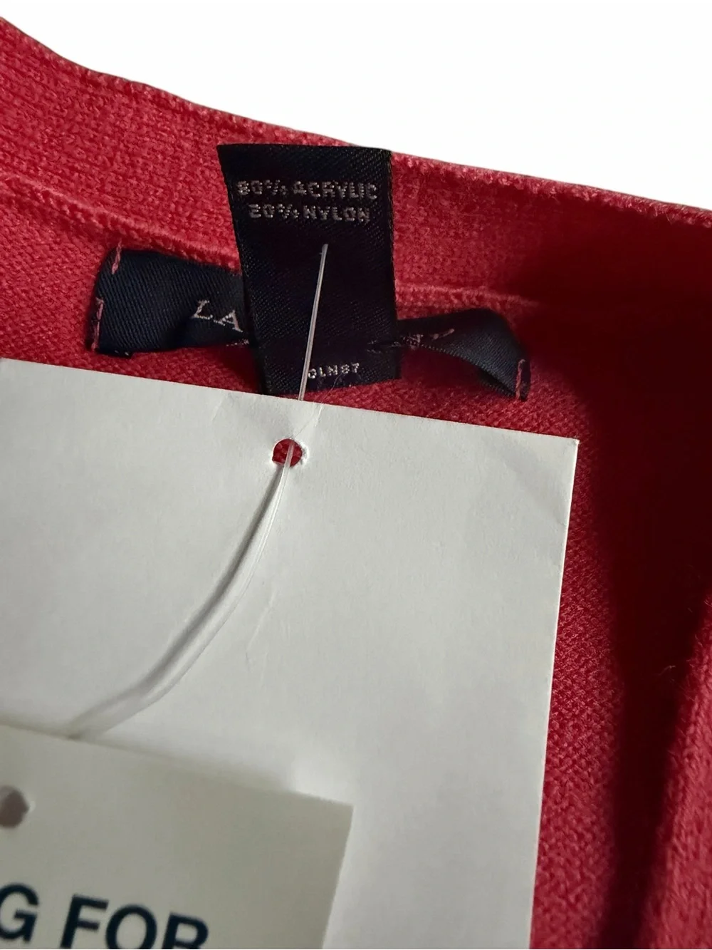 NWT Lands’ End Soft Melon‎ Performance 3/4 Sleeve V-Neck Cardigan